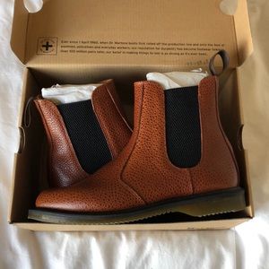 Dr. Marten’s Flora Boots In Chestnut Coastal